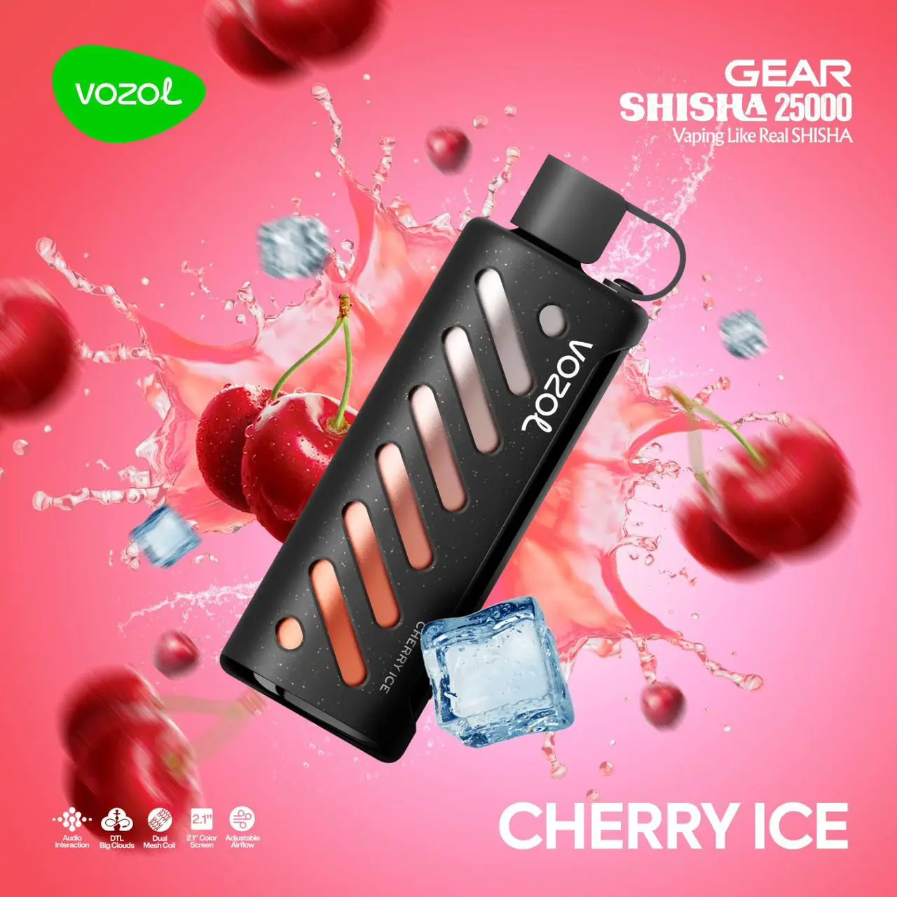 Vozol Gear Shisha 25000 Cherry Ice